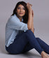 Mid Waist Blue Jean